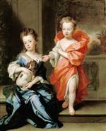 Godfrey Kneller  - Bilder Gemälde - Portrait of Children