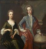 Godfrey Kneller  - Bilder Gemälde - William Godolphin, Viscount Rialton, and his Sister, Henrietta