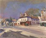 Konstantin Alexejewitsch Korowin - Bilder Gemälde - A Street in the South of France