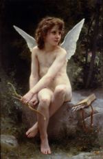 William Bouguereau - Bilder Gemälde - Armor mit Pfeil und Bogen