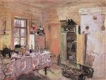 Konstantin Alexejewitsch Korowin  - Bilder Gemälde - Interior, Okhotino