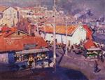 Konstantin Alexejewitsch Korowin  - Bilder Gemälde - Market in Sevastopol