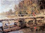 Konstantin Alexejewitsch Korowin  - Bilder Gemälde - On a Bridge