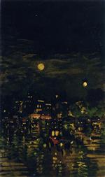 Konstantin Alexejewitsch Korowin  - Bilder Gemälde - Paris at Night