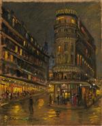 Konstantin Alexejewitsch Korowin  - Bilder Gemälde - Paris at Night-11