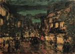Konstantin Alexejewitsch Korowin  - Bilder Gemälde - Paris at Night-5