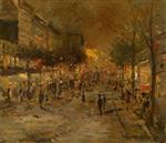 Konstantin Alexejewitsch Korowin  - Bilder Gemälde - Paris at Night