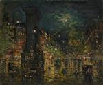 Konstantin Alexejewitsch Korowin  - Bilder Gemälde - Paris Boulevard at Night
