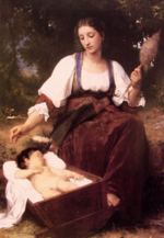 William Bouguereau - Peintures - Berceuse