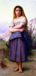 William Bouguereau - Peintures - bergère