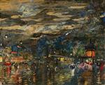 Konstantin Alexejewitsch Korowin  - Bilder Gemälde - Parisian Boulevard by Night
