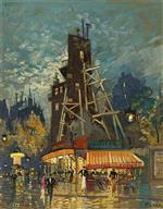 Konstantin Alexejewitsch Korowin  - Bilder Gemälde - Parisian Boulevard