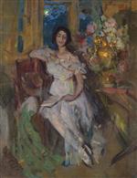 Konstantin Alexejewitsch Korowin  - Bilder Gemälde - Portrait of a Lady