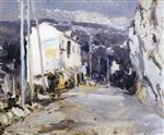 Konstantin Alexejewitsch Korowin  - Bilder Gemälde - Road in the Southern Town