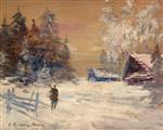 Konstantin Alexejewitsch Korowin  - Bilder Gemälde - Russian Winter Landscape