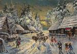 Konstantin Alexejewitsch Korowin  - Bilder Gemälde - Russian Winter