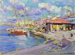 Konstantin Alexejewitsch Korowin  - Bilder Gemälde - Sevastopol, Fisher's Bay