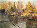 Konstantin Alexejewitsch Korowin  - Bilder Gemälde - Spring in a Village