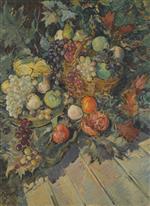Konstantin Alexejewitsch Korowin  - Bilder Gemälde - Still Life of Fruit
