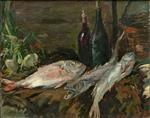 Konstantin Alexejewitsch Korowin  - Bilder Gemälde - Still Life with Fish-2