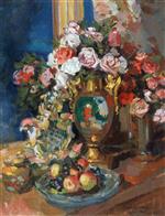Konstantin Alexejewitsch Korowin  - Bilder Gemälde - Still Life with Roses