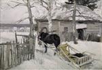 Konstantin Alexejewitsch Korowin  - Bilder Gemälde - Winter