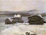 Konstantin Alexejewitsch Korowin  - Bilder Gemälde - Winter in Lapland