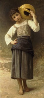 William Bouguereau - Bilder Gemälde - Das Wassermädchen