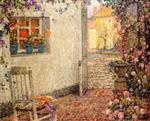 Henri Le Sidaner - Bilder Gemälde - A Flowered Threshold