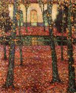 Henri Le Sidaner - Bilder Gemälde - Bassin de Trianon à l'Automne