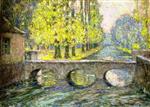 Henri Le Sidaner - Bilder Gemälde - Bridge, Autumn, Gisors