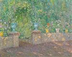 Henri Le Sidaner  - Bilder Gemälde - Faience Flower Pots