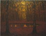 Henri Le Sidaner  - Bilder Gemälde - Fountain at Versailles in Autumn