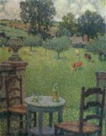 Henri Le Sidaner  - Bilder Gemälde - Garden at Gerberoy