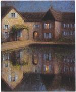 Henri Le Sidaner  - Bilder Gemälde - House by the Eau