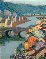 Henri Le Sidaner  - Bilder Gemälde - Houses on the River