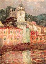 Henri Le Sidaner  - Bilder Gemälde - L'Eglise Dolceaqua