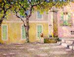 Henri Le Sidaner  - Bilder Gemälde - La Place aux Oiseaux, Villefranche-Sur-Mer