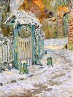 Henri Le Sidaner  - Bilder Gemälde - Le Pothuis, Snow in the Sun