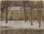Henri Le Sidaner  - Bilder Gemälde - Little place by the river