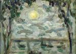 Henri Le Sidaner  - Bilder Gemälde - Moonlight, Villefranche-sur-Mer