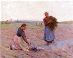 Henri Le Sidaner  - Bilder Gemälde - Picking Herbs