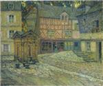 Henri Le Sidaner  - Bilder Gemälde - Place de Puits en Honfleur