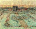 Henri Le Sidaner  - Bilder Gemälde - Pound Garden, Hampton Court