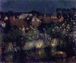 Henri Le Sidaner  - Bilder Gemälde - Rooftops in Moonlight