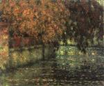 Henri Le Sidaner  - Bilder Gemälde - The Balustrade, Autumn