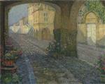 Henri Le Sidaner  - Bilder Gemälde - The Boutique from the Porch