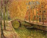 Henri Le Sidaner  - Bilder Gemälde - The Canal, Delft
