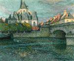 Henri Le Sidaner  - Bilder Gemälde - The Church, Nemours