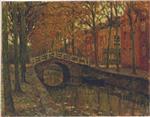 Henri Le Sidaner  - Bilder Gemälde - The Delft Canal